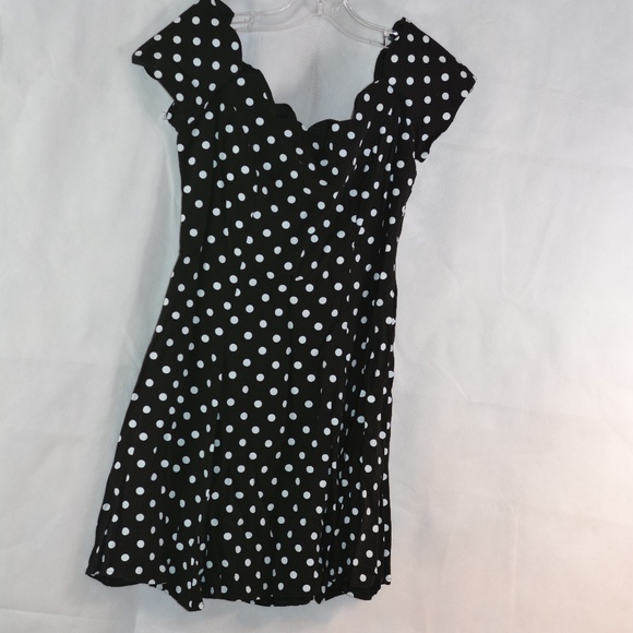 Joseph Ribkoff Polka Dot Dress SZ 5/6 - Picture 5 of 8